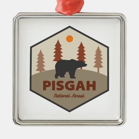 Pisgah National Forest Bear Ornament Aus Metall (Vorne)