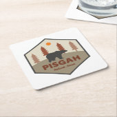 Pisgah National Forest Bear Rechteckiger Pappuntersetzer (angewinkelt)