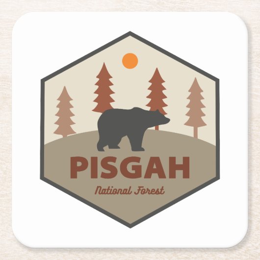 Pisgah National Forest Bear Rechteckiger Pappuntersetzer (Vorderseite)