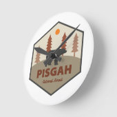 Pisgah National Forest Bear Runde Wanduhr (Winkel)