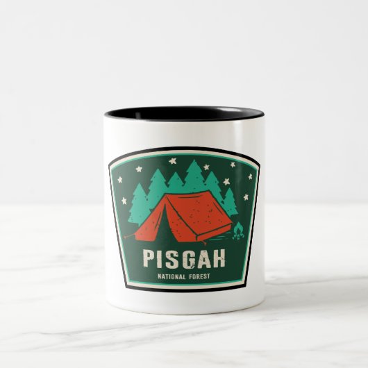 Pisgah National Forest Camping Zweifarbige Tasse (Mittel)
