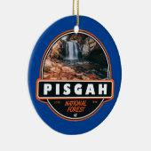 Pisgah National Forest North Carolina Emblem Keramik Ornament (Rechts)