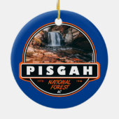 Pisgah National Forest North Carolina Emblem Keramik Ornament (Hinten)