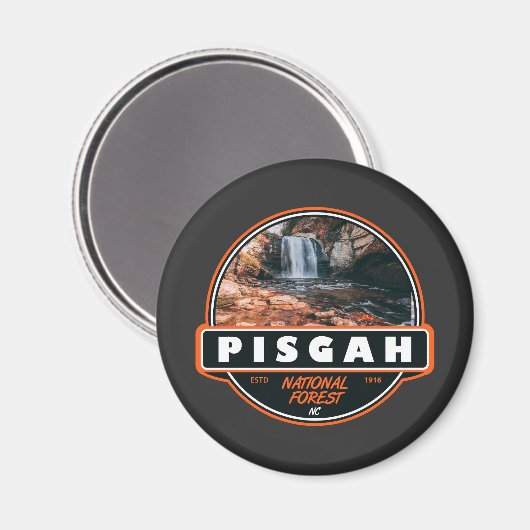 Pisgah National Forest North Carolina Emblem Magnet (Vorderseite/Rückseite)