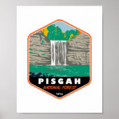 Pisgah National Forest North Carolina Emblem Poster (Vorne)