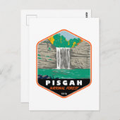 Pisgah National Forest North Carolina Emblem Postkarte (Vorne/Hinten)