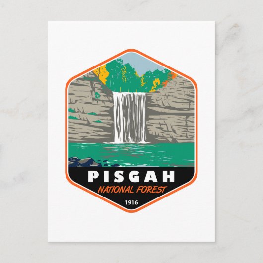Pisgah National Forest North Carolina Emblem Postkarte (Vorderseite)
