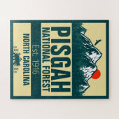 Pisgah National Forest North Carolina - Retro Puzzle (Horizontal)