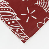 Pisley-Doodle-Maroon-Volleyball Fleecedecke (Ecke)