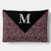 Pisley-Monogramm aus Rose und Schwarz Zubehörtasche (Vorderseite)