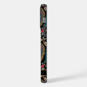 Pisley-Muster aus schwarzgelbem Gelb iPhone Hülle (Linke Seite)