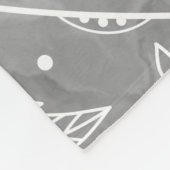 Pislies Federn Blume Muster grau Volleyball Fleecedecke (Ecke)