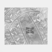 Pislies Federn Blume Muster grau Volleyball Fleecedecke (Vorderseite (Horizontal))