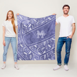Pislies Federn Blume Muster lila Volleyball Fleecedecke