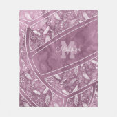 Pislies Federn Blume Muster Pflaumenvolleyball Fleecedecke (Vorderseite)