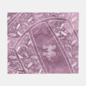 Pislies Federn Blume Muster Pflaumenvolleyball Fleecedecke (Vorderseite (Horizontal))