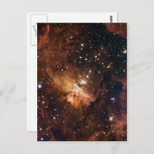Pismis 24 braune Sterne NASA Postkarte (Vorne/Hinten)
