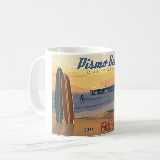 Pismo Beach Califorina Kaffeetasse (Vorderseite Links)