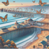 Pismo Beach California 3 Inch Vinyl Sticker (Vorderseite)