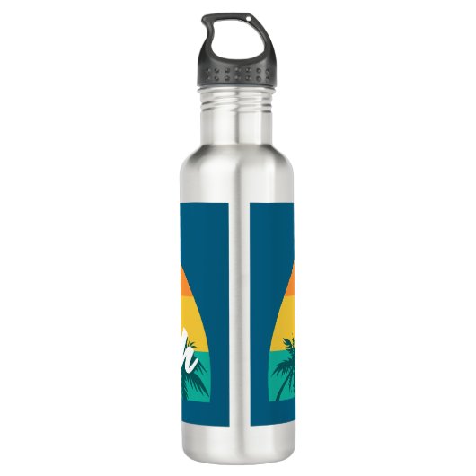 Pismo Beach California Edelstahlflasche (Rückseite)