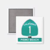 Pismo Beach, California Highway 1 Magnet (Vorderseite/Rückseite)