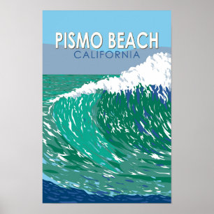 Pismo Beach California Reise Kunst Vintage Poster