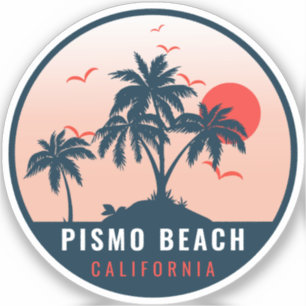 Pismo Beach California Retro Sunset Souvenirs 60er Aufkleber