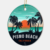 Pismo Beach California Retro Sunset Souvenirs 80er Keramik Ornament (Links)