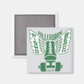 Pismo Beach California Rollerskate Design Magnet (Vorderseite/Rückseite)