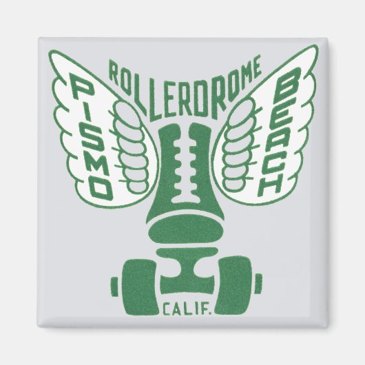 Pismo Beach California Rollerskate Design Magnet (Vorne)
