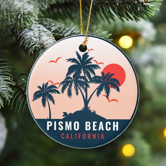 Pismo Beach California Sunset Vacation Souvenirs Keramik Ornament