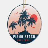 Pismo Beach California Sunset Vacation Souvenirs Keramik Ornament (Links)