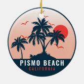 Pismo Beach California Sunset Vacation Souvenirs Keramik Ornament (Hinten)