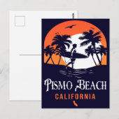 Pismo Beach California Sunset Vacation Souvenirs Postkarte (Vorne/Hinten)