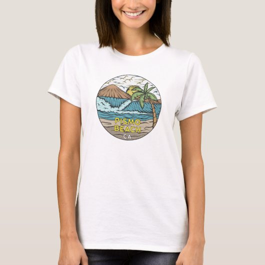 Pismo Beach California Vintag T-Shirt (Vorderseite)