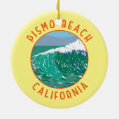Pismo Beach California Vintage Keramik Ornament (Hinten)