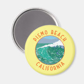 Pismo Beach California Vintage Magnet (Vorderseite/Rückseite)