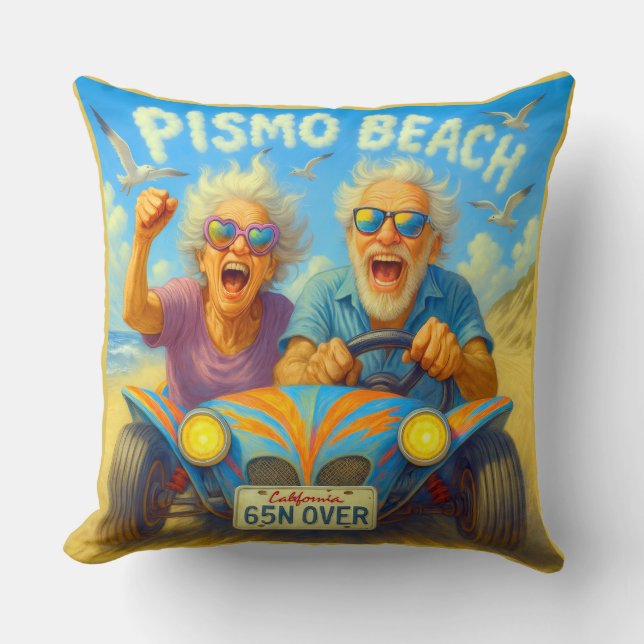PISMO BEACH - Freude bei Vollgas. Kissen (Vorderseite)