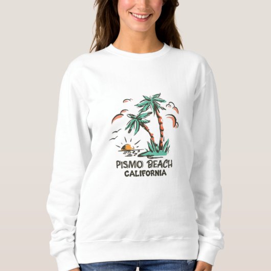Pismo Beach - Kalifornien - farbenfroher Sonnenunt Sweatshirt (Vorderseite)
