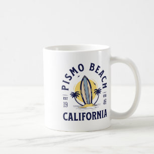 Pismo Beach Kalifornien Surfen Sommerurlaub Vintag Kaffeetasse
