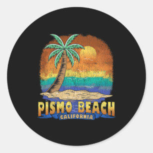 Pismo Beach Kalifornien Vintage abgenutzt Souvenir Runder Aufkleber