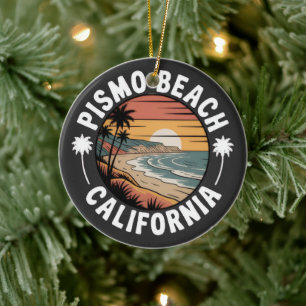Pismo Beach, Kalifornien Zeichnung Keramik Ornament