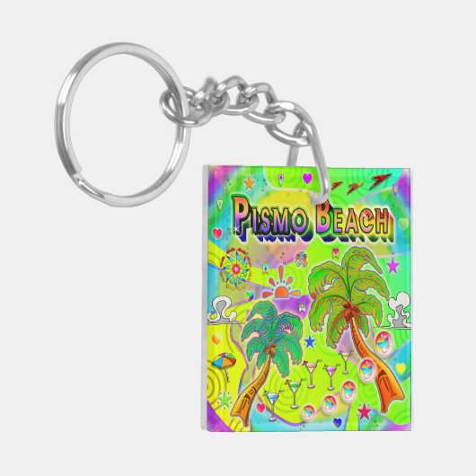 Pismo Beach Mind Focus Keychain Schlüsselanhänger (Vorderseite links)