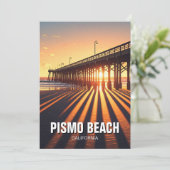 Pismo Beach Pier California Feiertagskarte (Stehend Vorderseite)