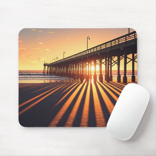 Pismo Beach Pier California Mousepad (Mit Mouse)