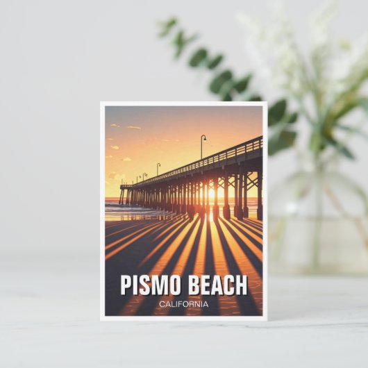 Pismo Beach Pier California Postkarte (Stehend Vorderseite)
