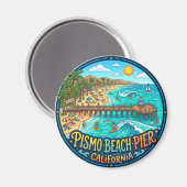 Pismo Beach Pier USA Magnet (Vorderseite/Rückseite)