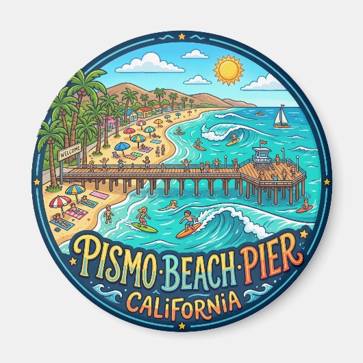 Pismo Beach Pier USA Magnet (Vorne)