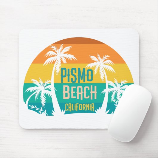 Pismo Beach Retro Mousepad (Mit Mouse)