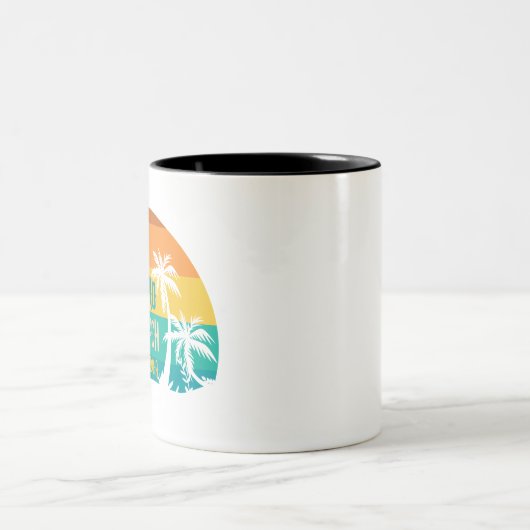 Pismo Beach Retro Zweifarbige Tasse (Mittel)